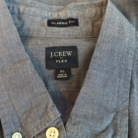 J. Crew Classic Untucked Flex Washed Blue Button Up Long Sleeve Shirt XLarge - Picture 5 of 5